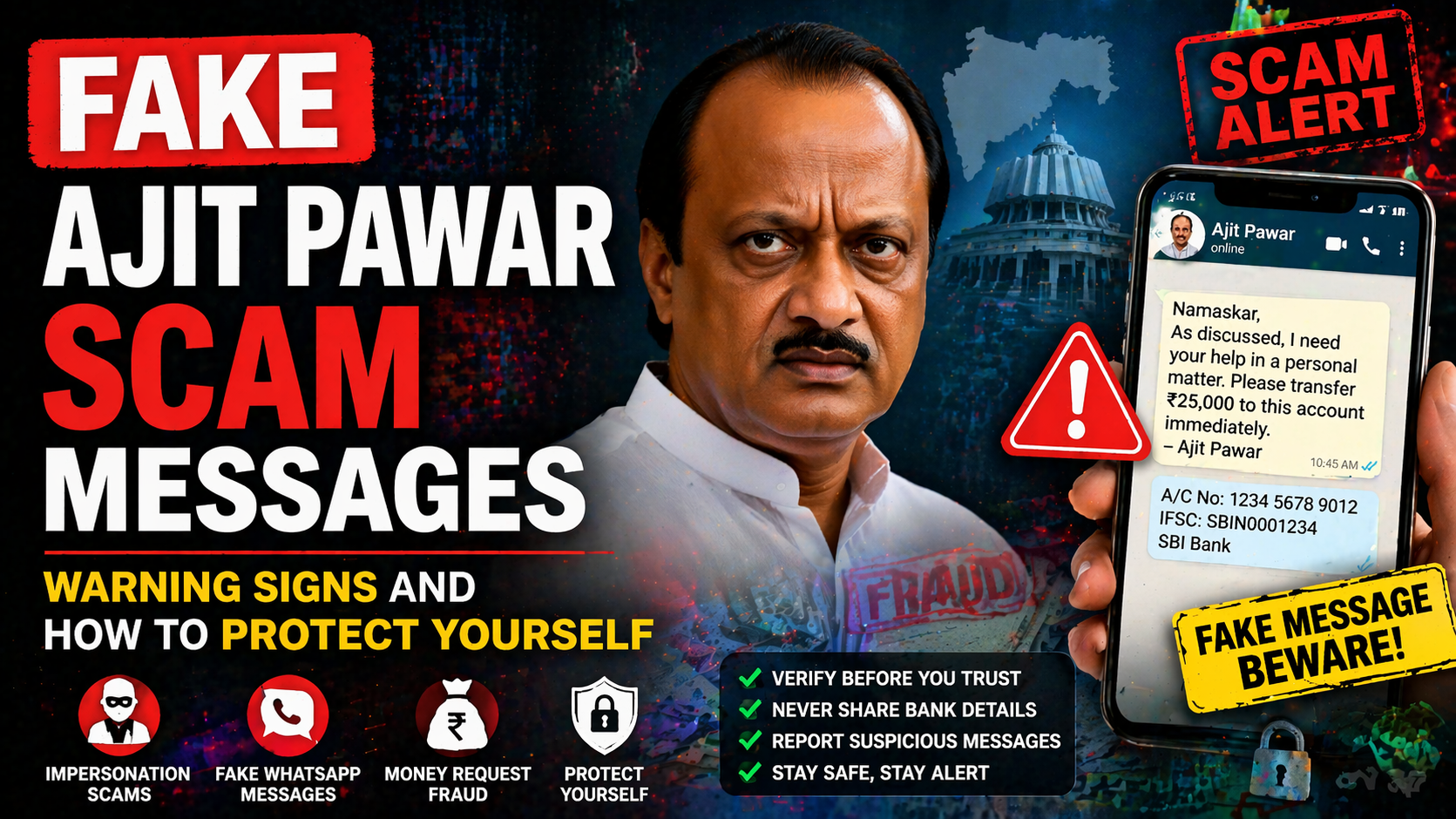 Fake Ajit Pawar Scam: How It Works, Warning Signs, and How to Protect Yourself Fake Ajit Pawar Scam: How It Works, Warning Signs, and How to Protect Yourself