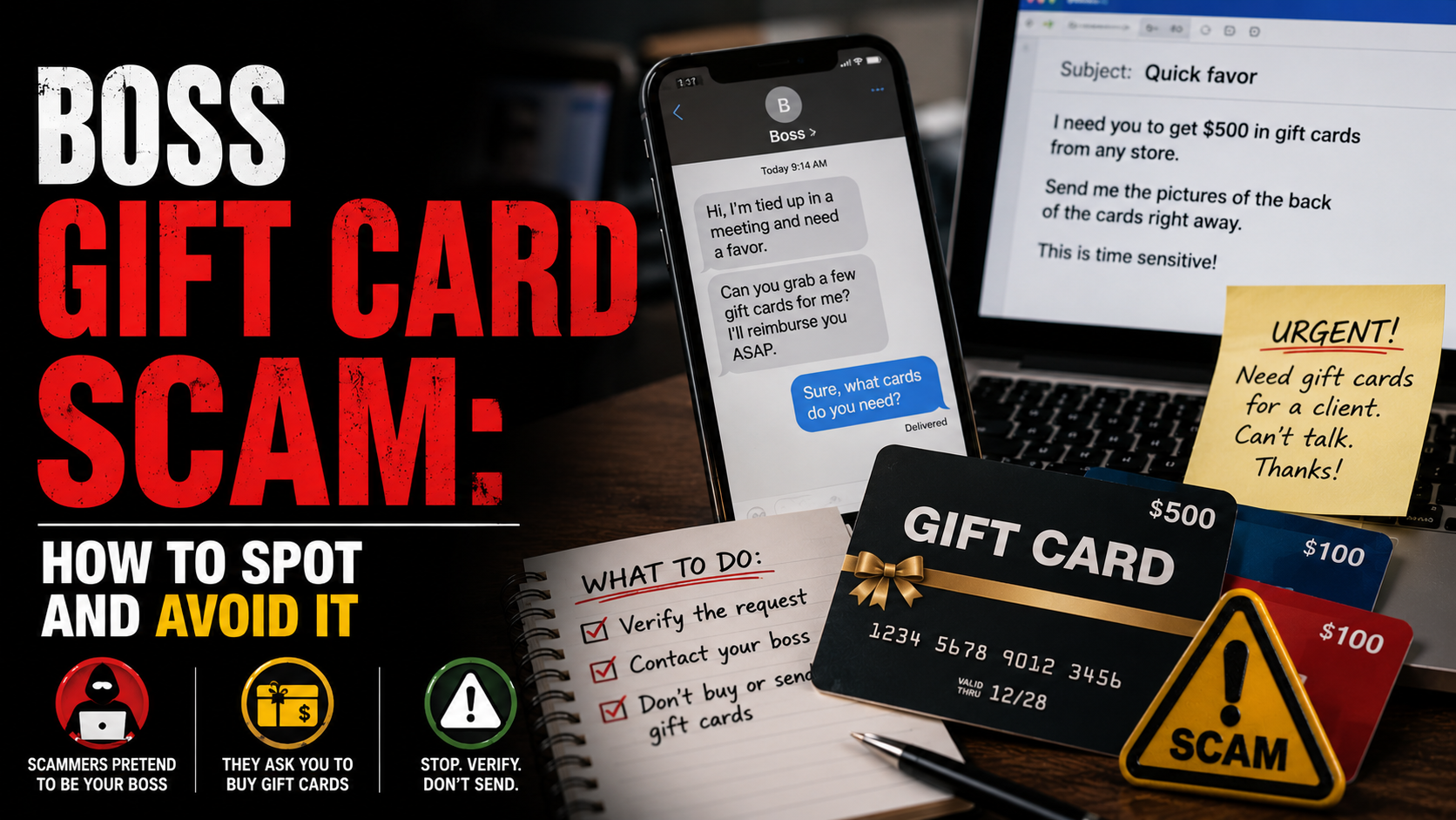 Boss Gift Card Scam: How to Spot and Avoid It